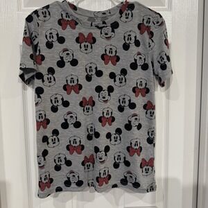 Mickey and Minnie mouse,‎ all over pattern, shirt, size medium
